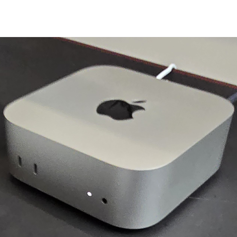 An Apple Mac Mini M4 on a desk
