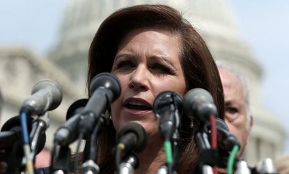 With Michele Bachman's exit, Republicans lose a headache, Democrats a potent fundraising tool.