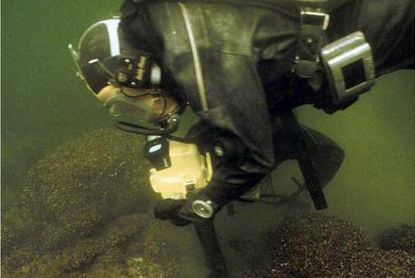 An underwater archaeologist