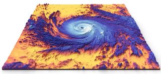 This 3D thermal image of Hurricane Maria was captured by the Moderate Resolution Imaging Spectroradiometer (MODIS) instrument on NASA's Terra satellite on Sept. 20, 2017.