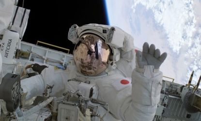 Take a whiff: After spacewalks, astronauts' space suits are said to carry a lingering, unpleasant metallic smell.