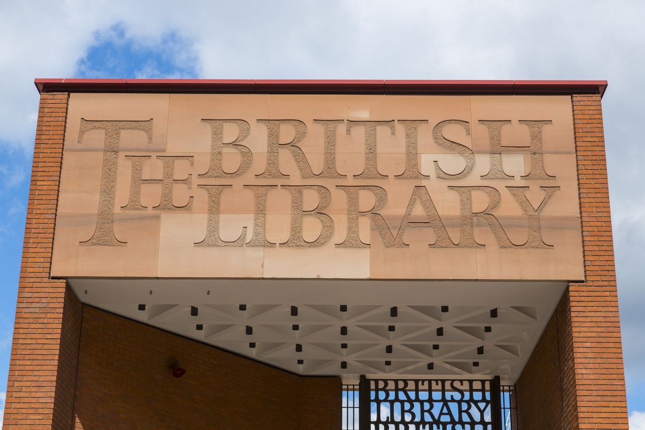 Exterior view of the British Library, London, England, UK.