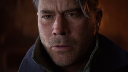 Arc Raiders character in cutscene with pensive expression