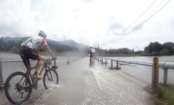 One of many water crossings