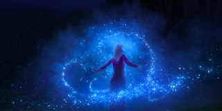 Elsa uses her powers in Frozen II