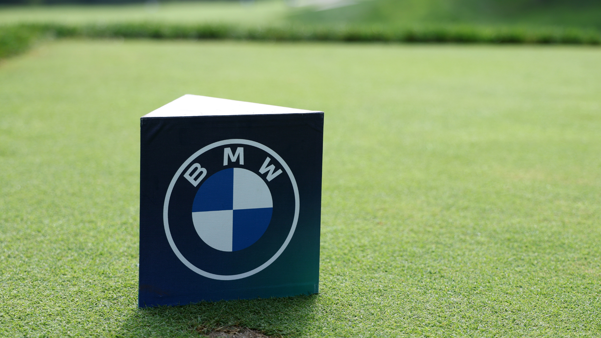 A tee marker at the BMW Championship 