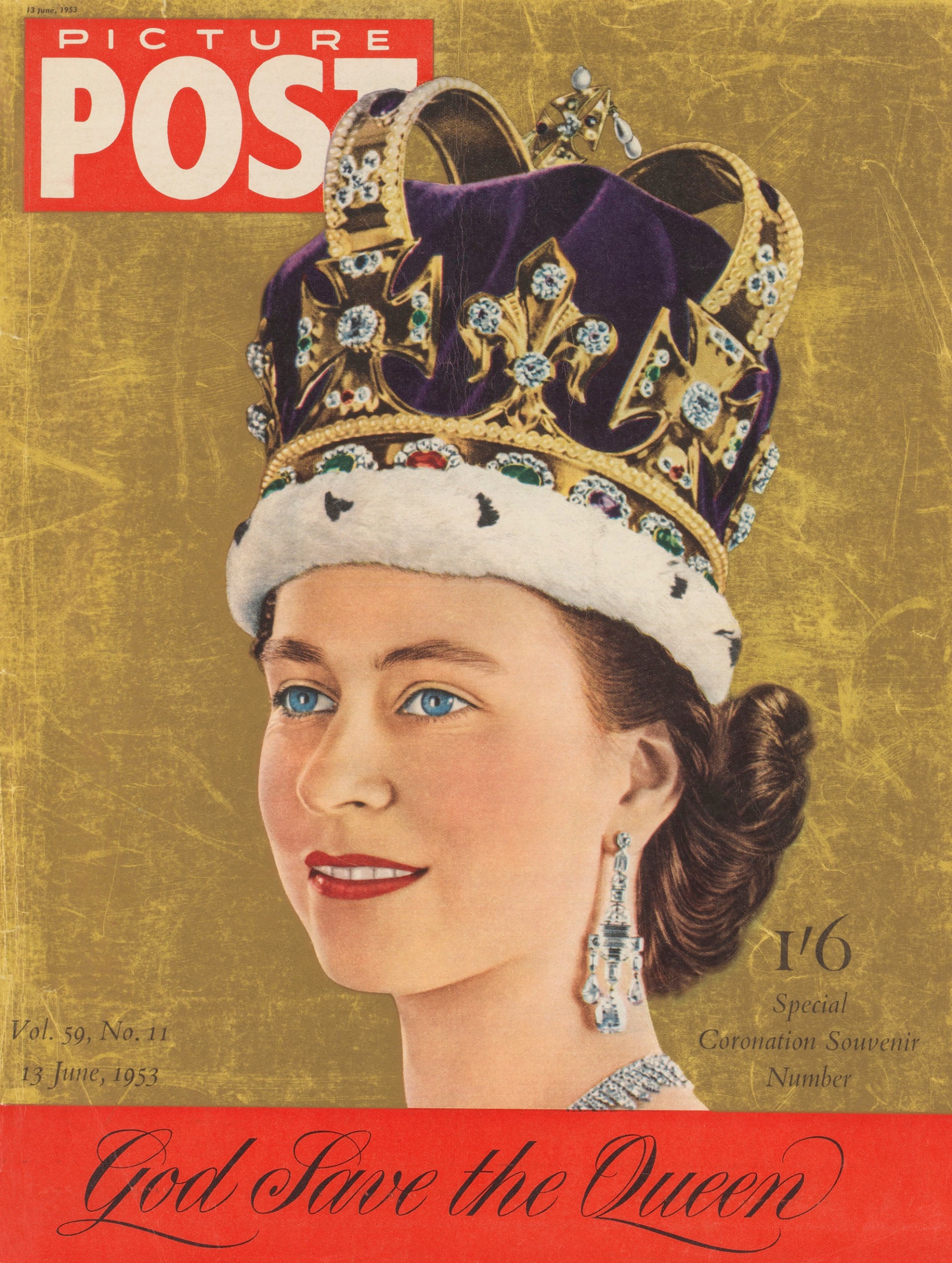 Queen Elizabeth on the cover of the Picture Post after her coronation