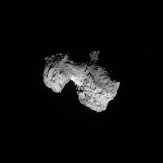 ESA released the most detailed image yet of comet 67P/C-G captured by the Rosetta spacecraft on Aug. 3, just 300 kilometers (186 miles) away from the comet.