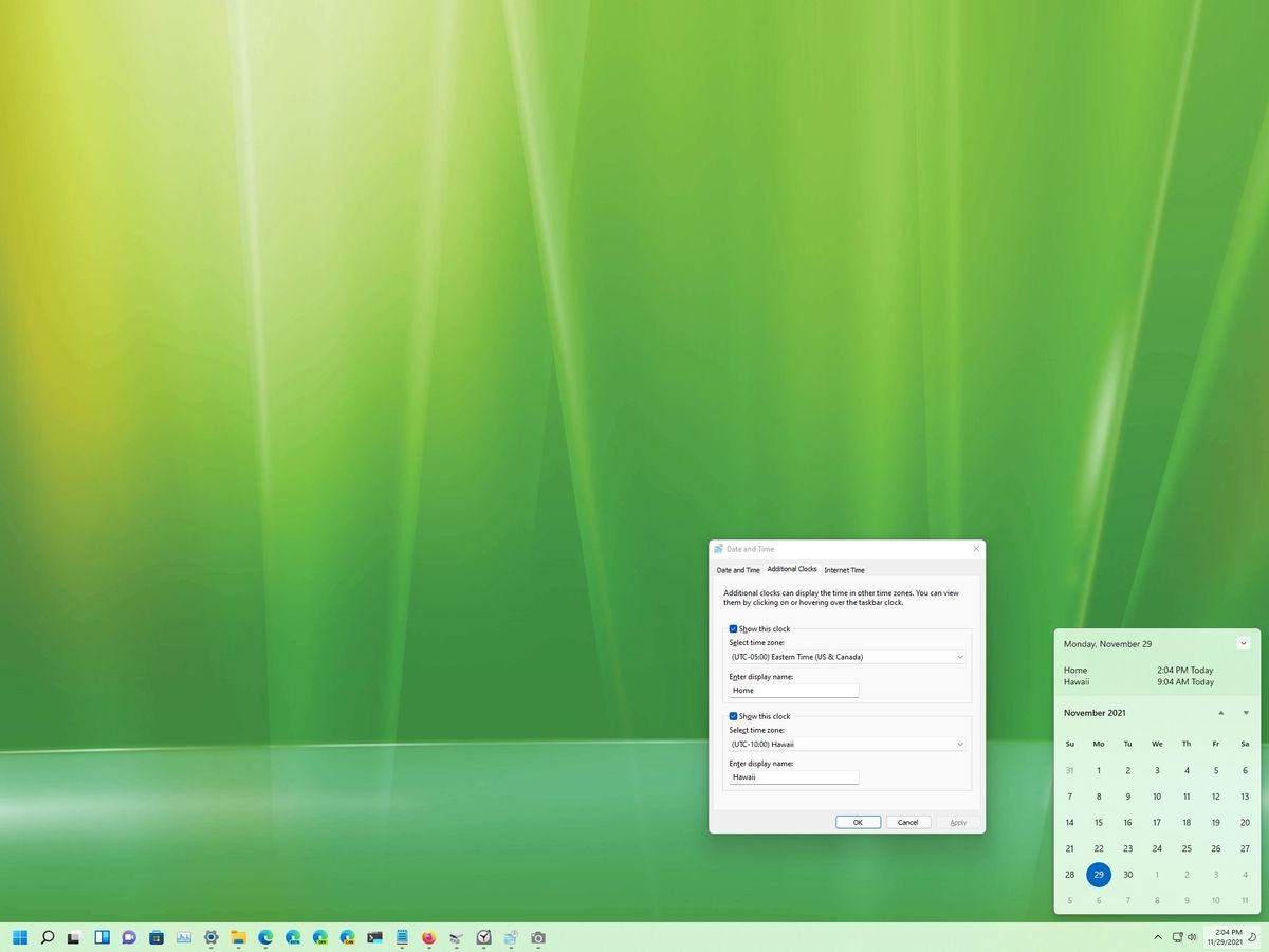 Windows 11 additional clocks