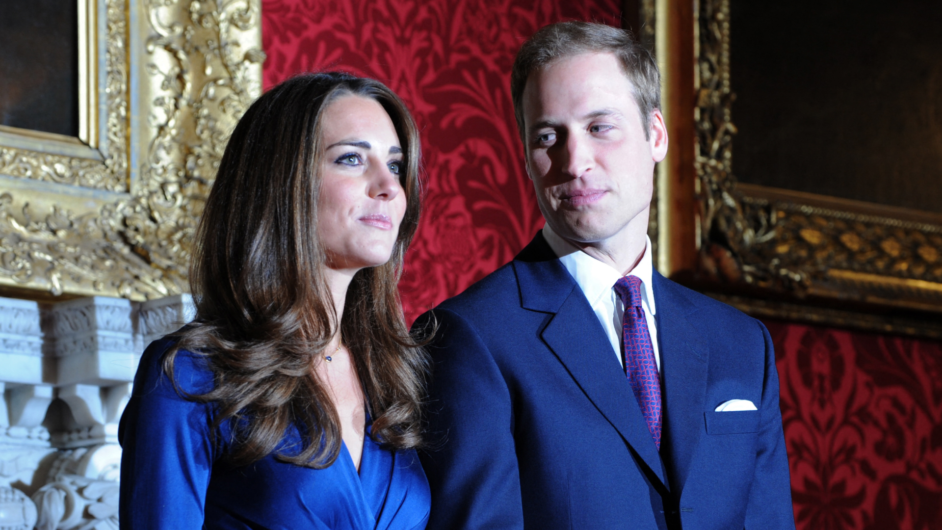 Kate Middleton and Prince William announce their engagement in the State Rooms of St James&#039;s Palace on November 16, 2010