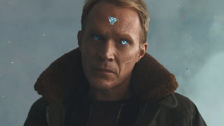 Paul Bettany's Vision looking unimpressed in Marvel's VisionQuest TV show on Disney+
