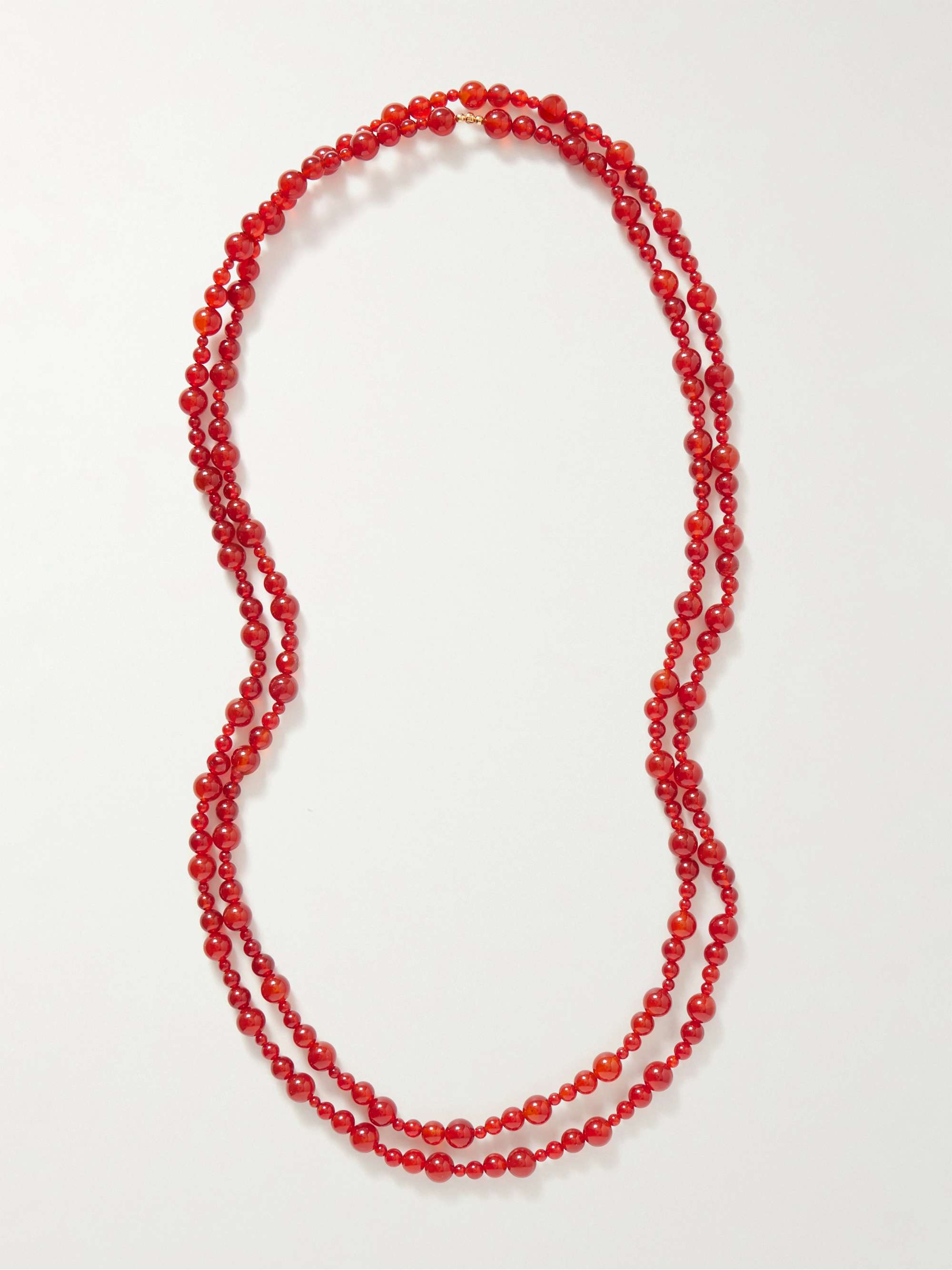 Veda Gold-Tone Carnelian Necklace