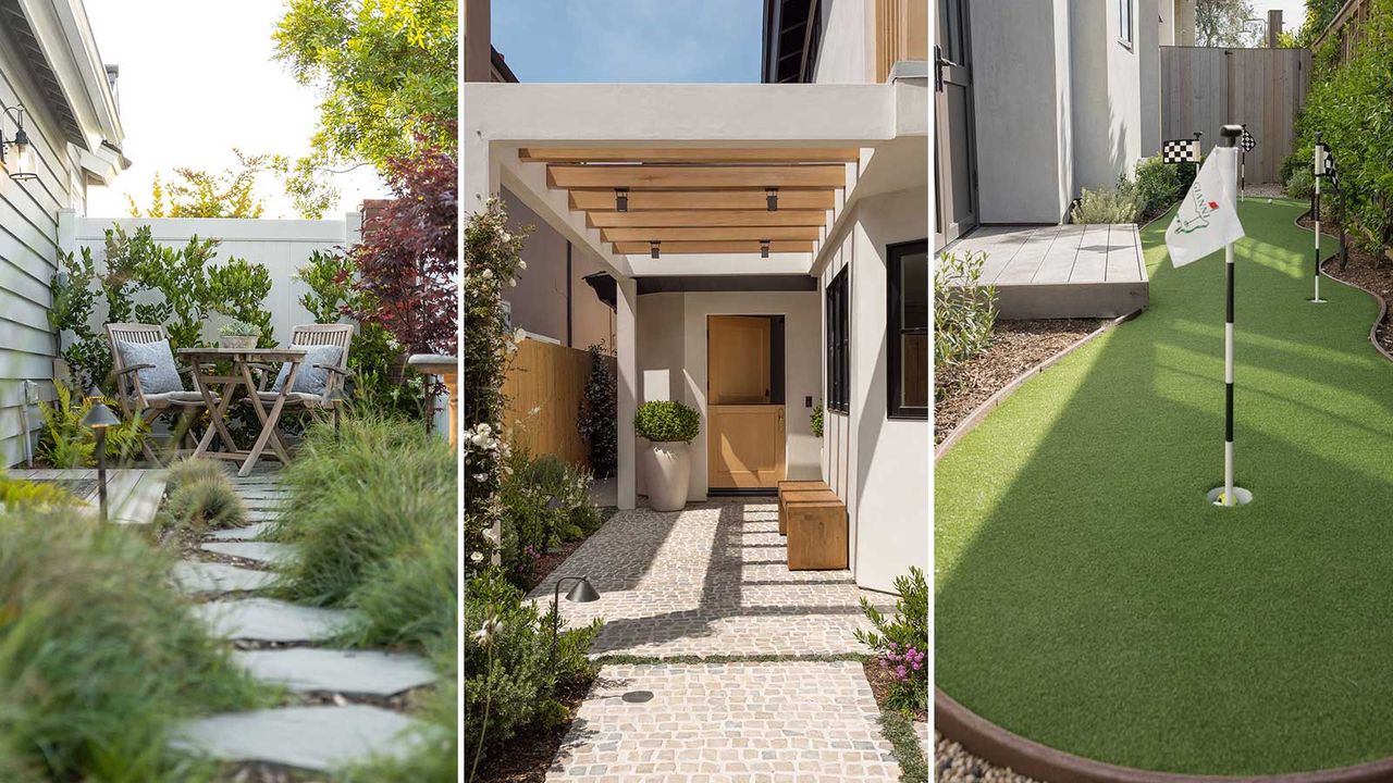 composite image of side yard designs