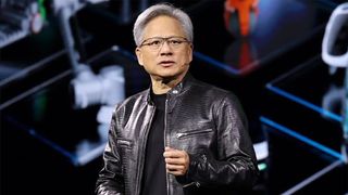 Nvidia CEO Jensen Huang giving a speech