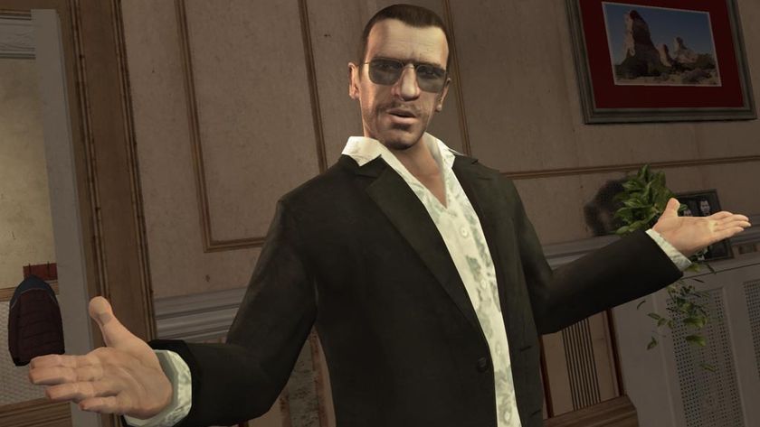 Niko Bellic in a suit and sunglasses.