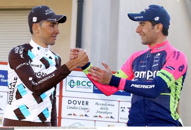 Matteo Montaguti (AG2R) and Diego Ulissi (Lampre-Merida)