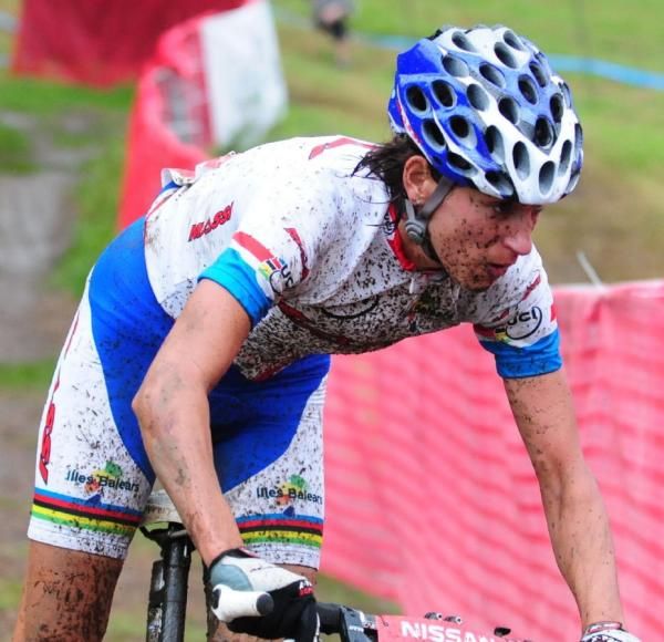 Lea Davison (Team Maxxis- Rocky Mountain) riding sixth