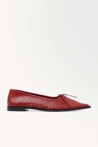 The Perforated Leather Ballet Flats