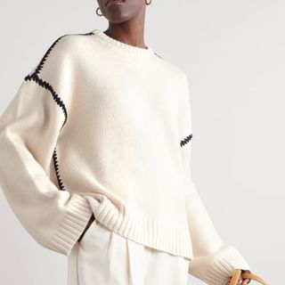 Toteme Embroidered Cashmere Knit Jumper