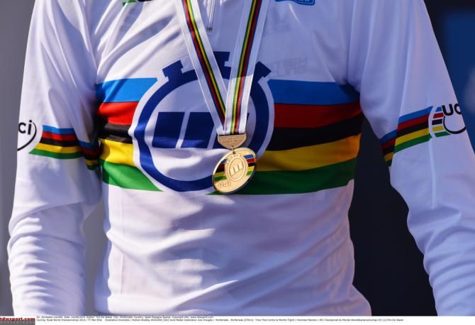 A rainbow jersey completes the set for Bradley Wiggins who already has a national title and Olympic gold to his name
