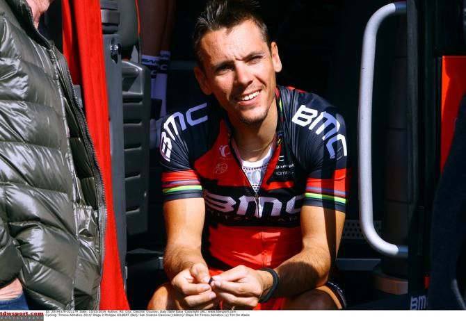 Phil Gilbert (BMC Racing Team) enjoying the sunshine