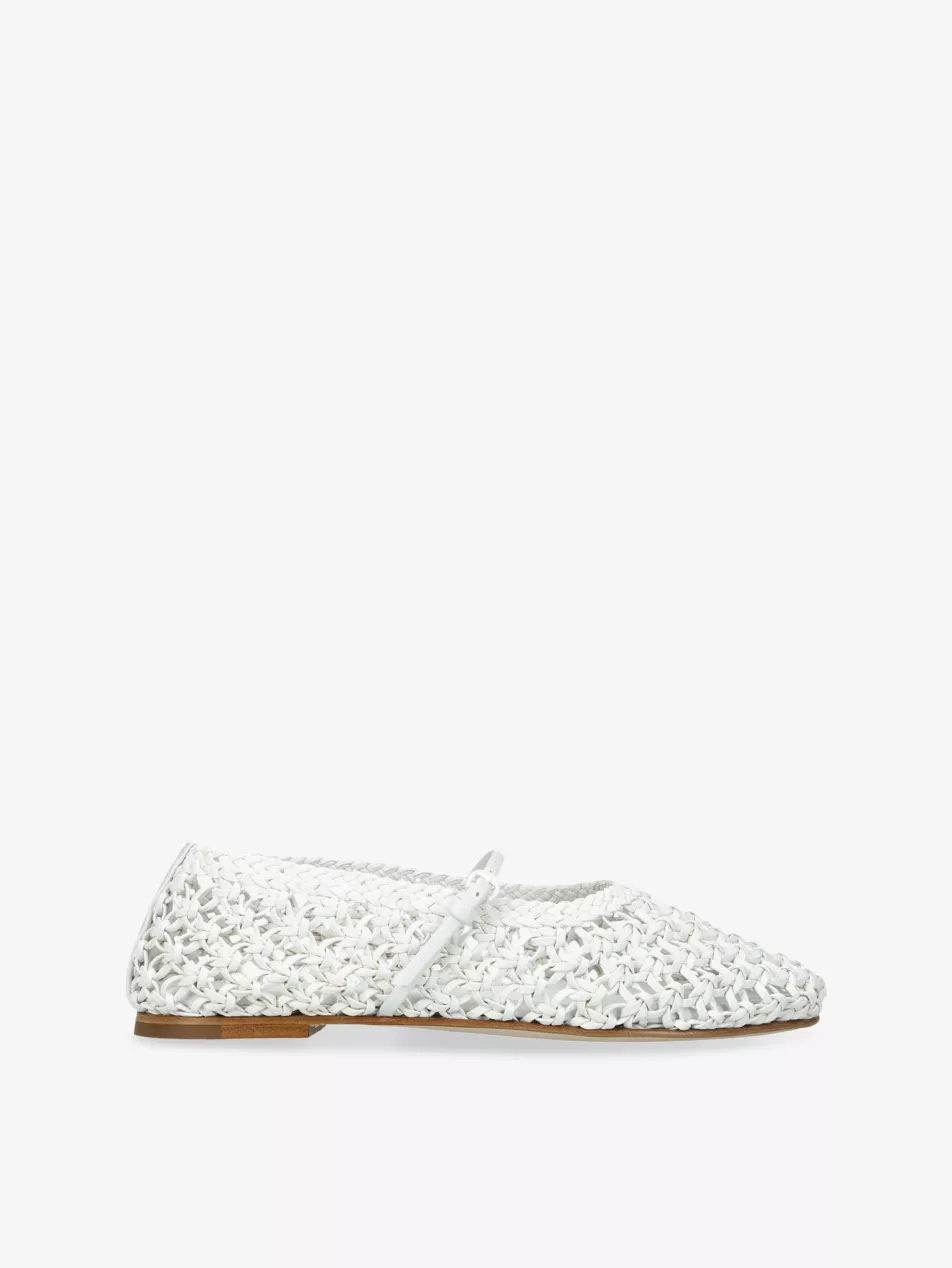 Balla Weave Leather Ballet Flats