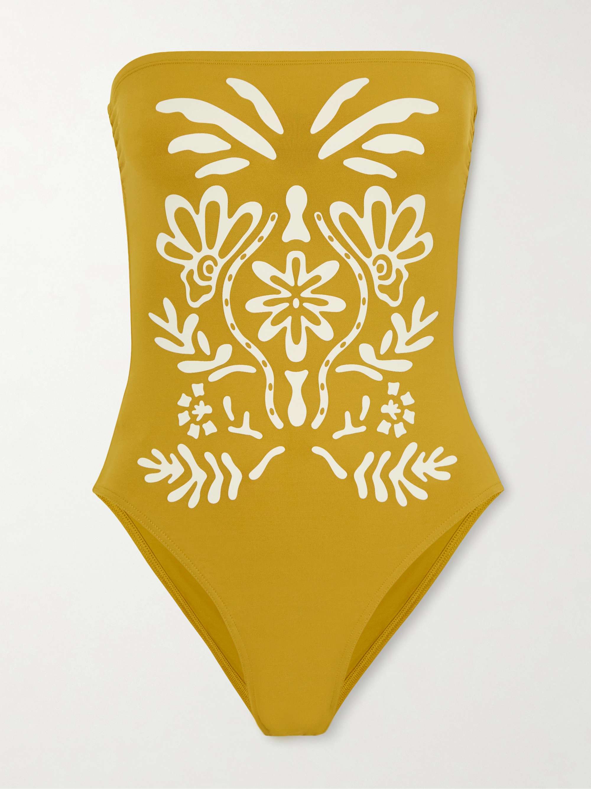 Maharani Strapless Printed Swimsuit