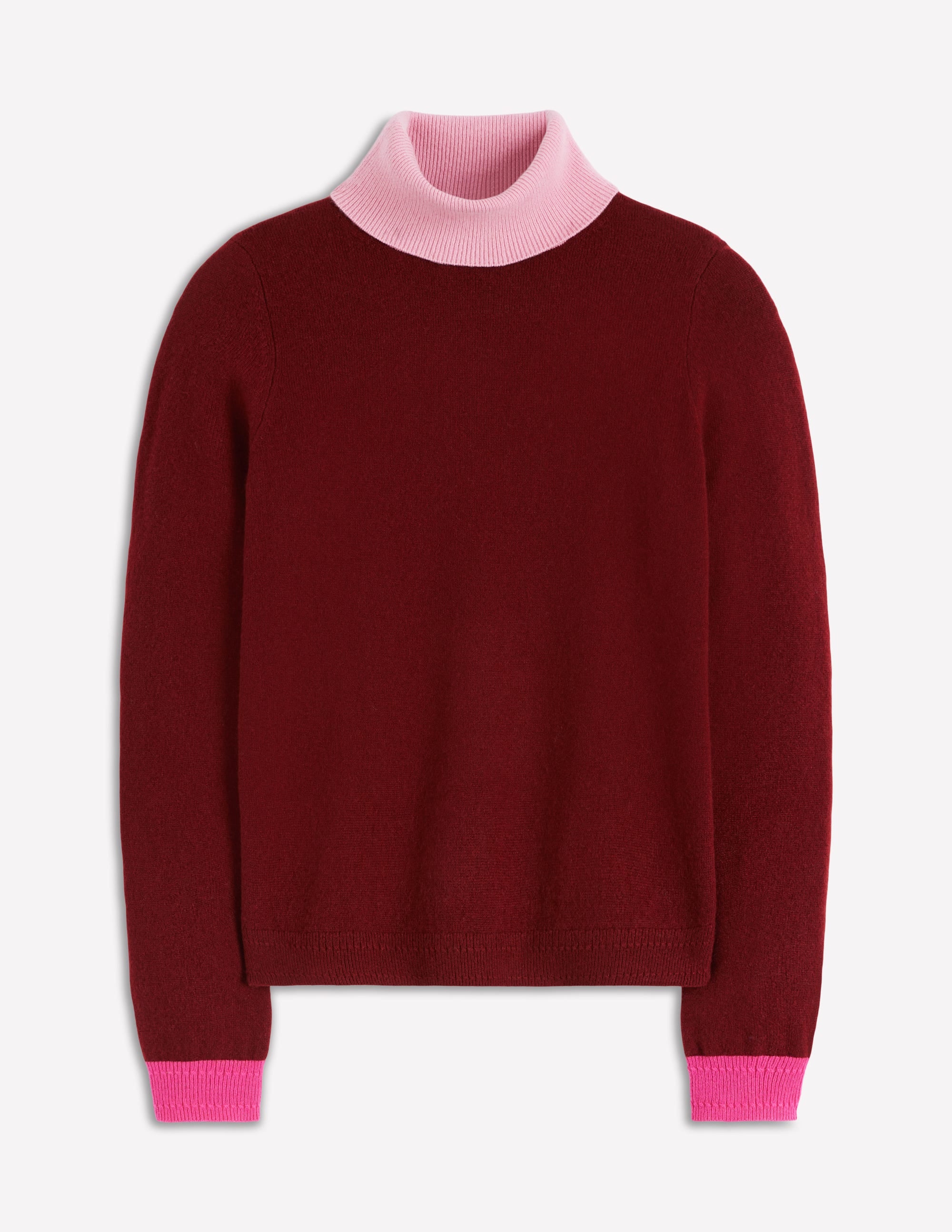 a colour block cashmere jumper from boden