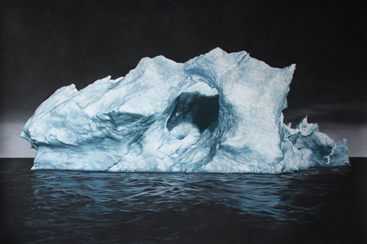 Svalbard no. 33 glacier painting by zaria forman