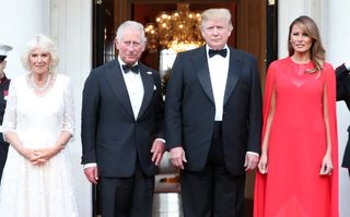 Prince Charles, Donald Trump, Duchess Camilla and Melania Trump