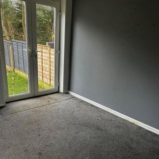 before shot with grey carpet
