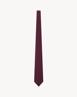 Wide Tie in Silk Grosgrain in Burgundy