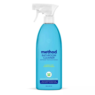 A turquoise bottle of eucalyptus scented cleaner