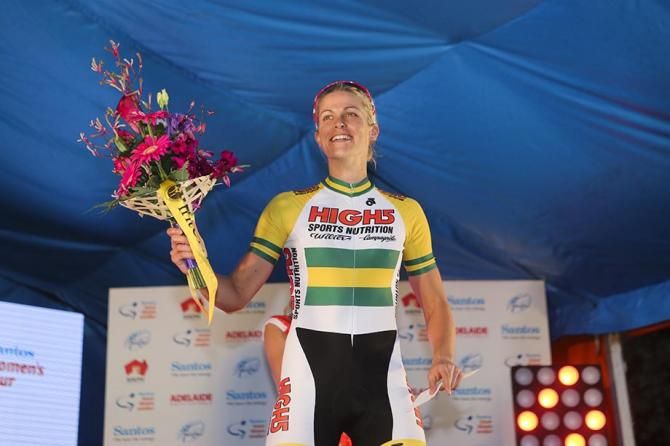 Kimberly Wells had a great time on the podium infront of the big crowd