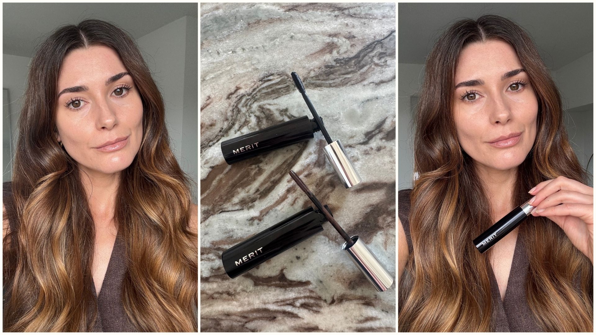 Eleanor testing the new Merit Clean Volume mascara