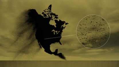 North America-shaped hurricane