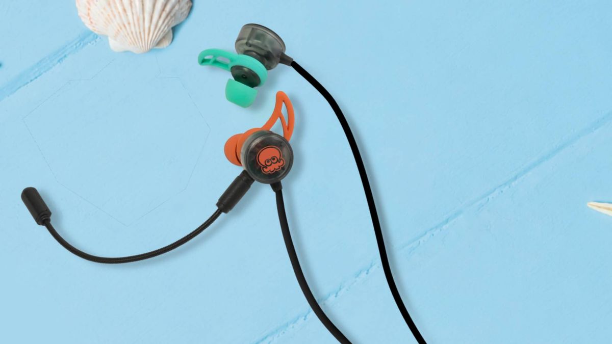 Image of the Hori Splatoon Raiders earphones.
