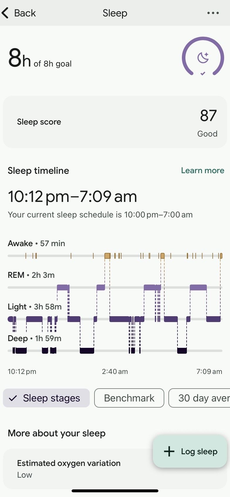 Sleep tracking