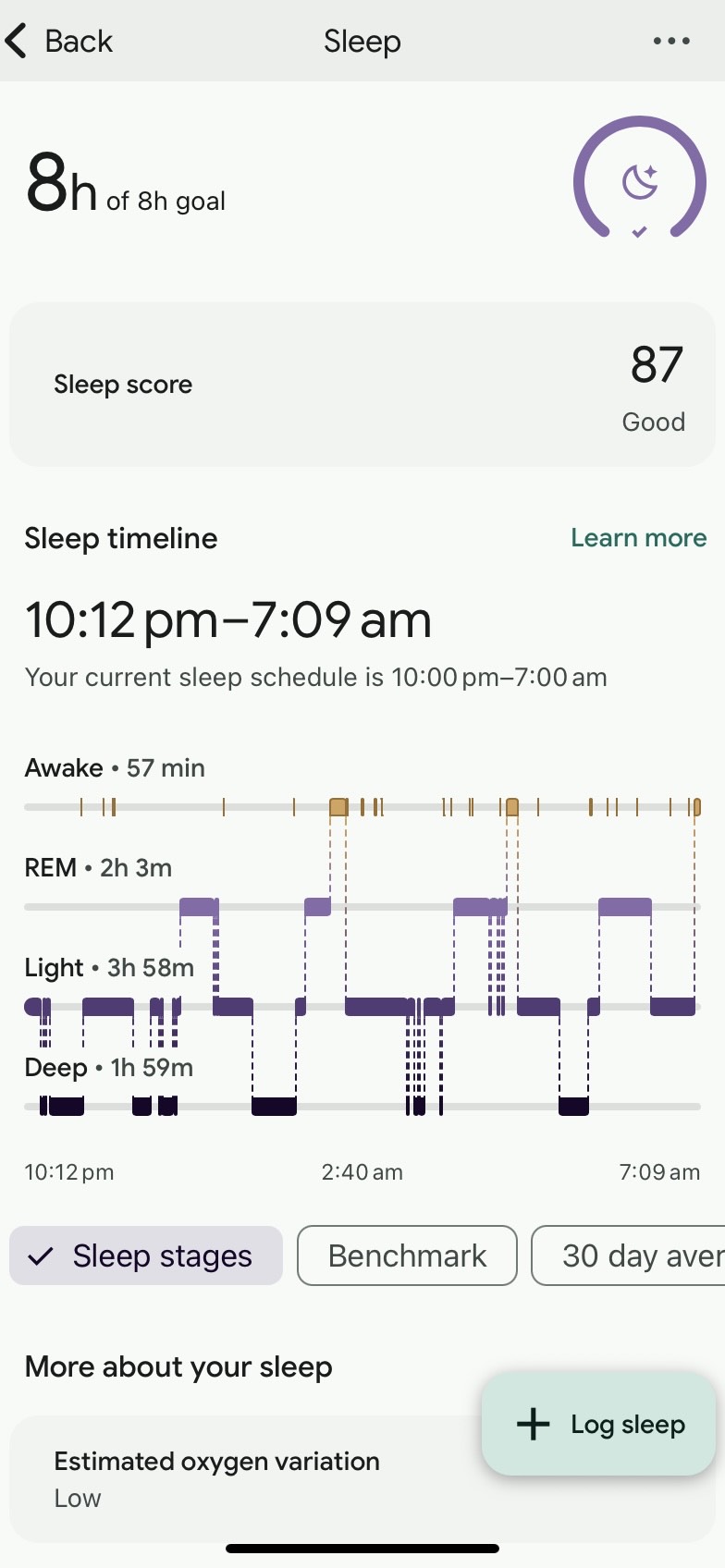 Sleep tracking