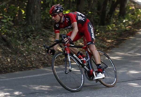 Ivan Santaromita (BMC) was the last domestique with Cadel Evans.