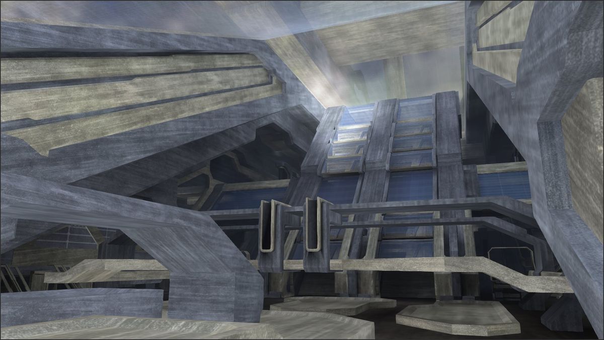 Additional screenshots of the Forerunner City level from Halo 3.