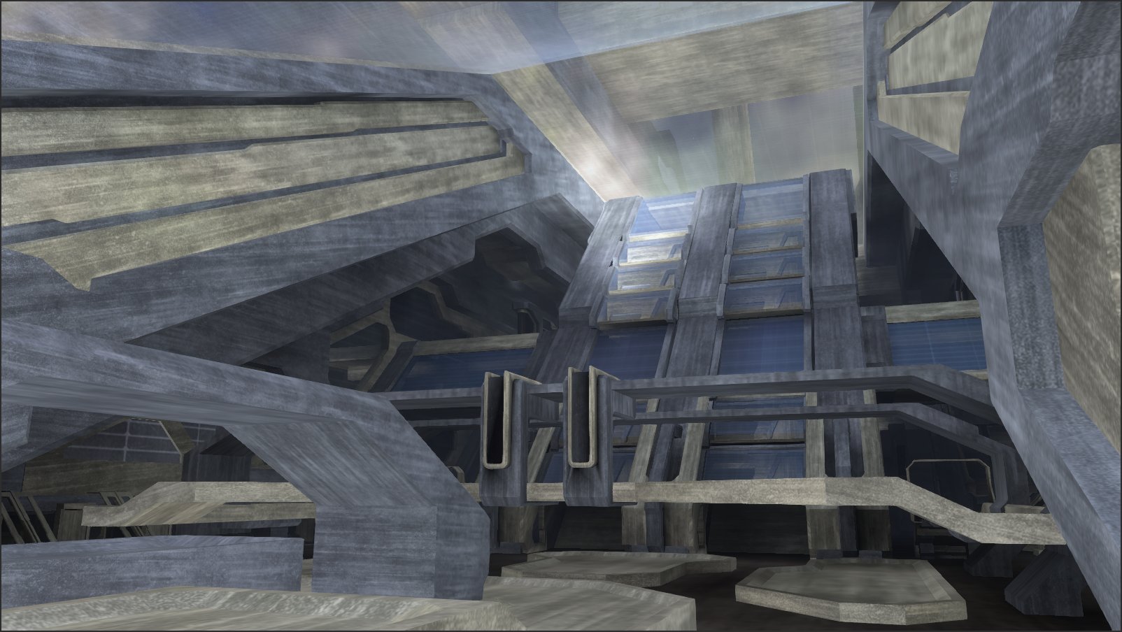 Additional screenshots of the Forerunner City level from Halo 3.