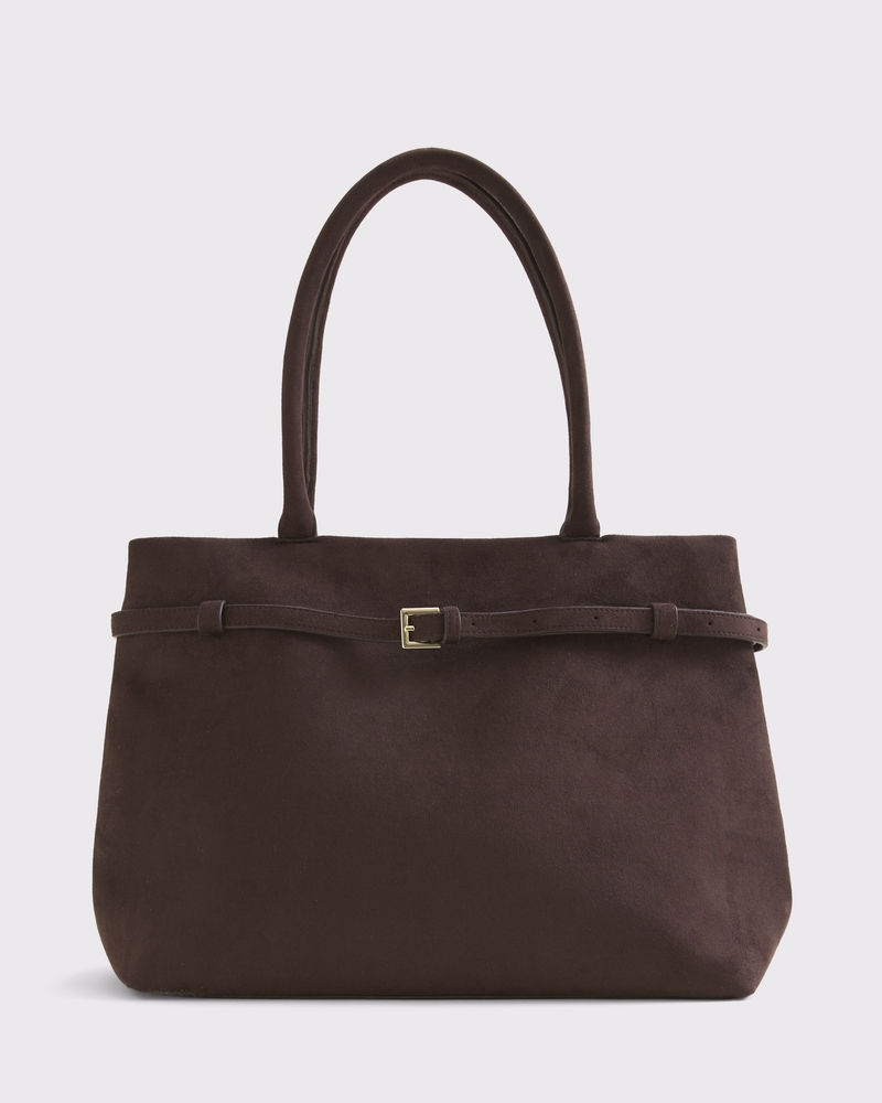 Modern Belted City Tote Bag