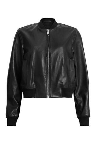 AllSaints Orten Leather Bomber Jacket