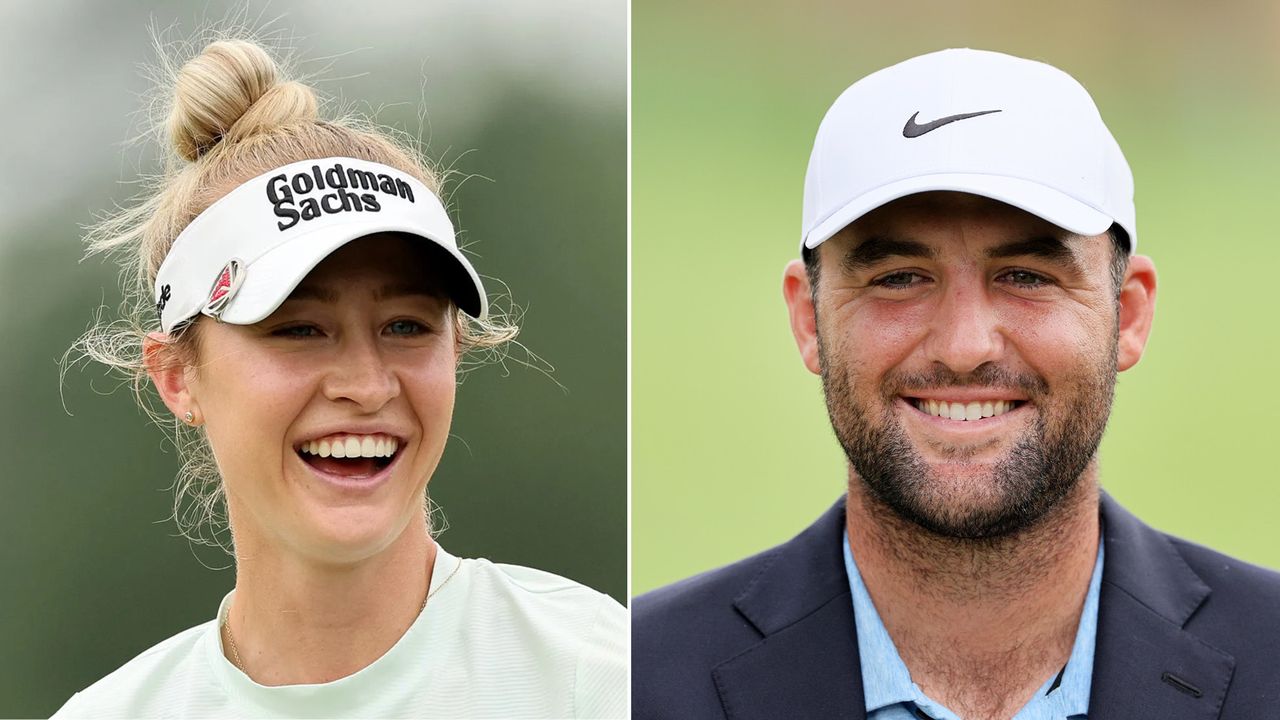 Split image of Nelly Korda (left) and Scottie Scheffler