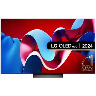 The 65-inch LG C4 OLED TV pictured against a white background.