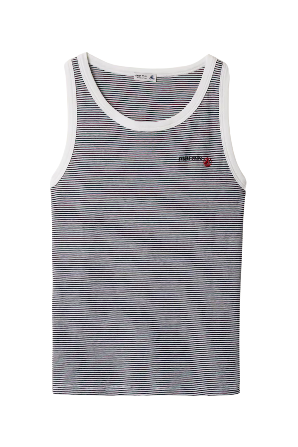 Petit Bateau X Miu Miu Ribbed Jersey Top