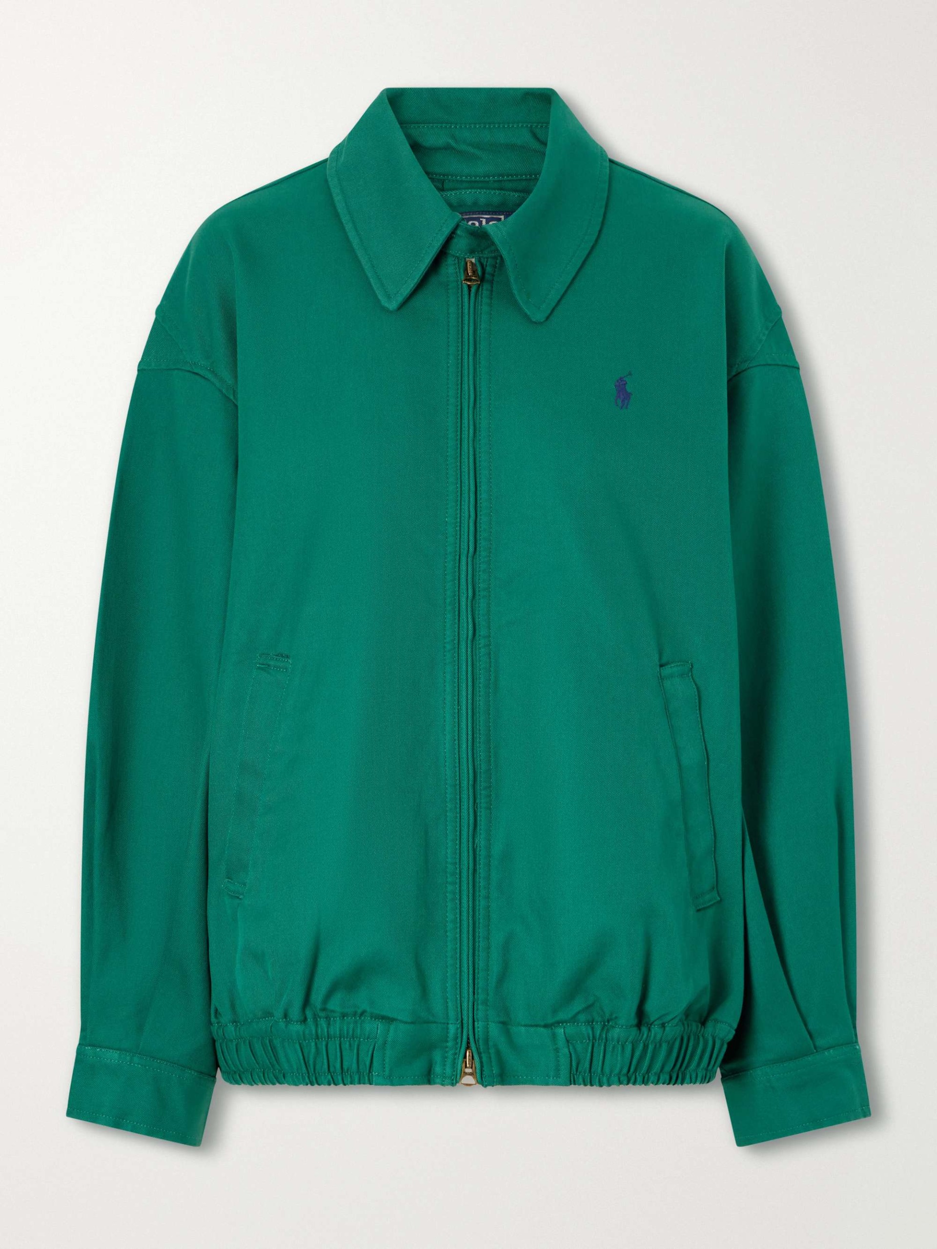 Logo-Embroidered Cotton-Twill Jacket