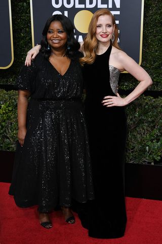 Octavia Spender and Jessica Spencer, Golden Globes 2018