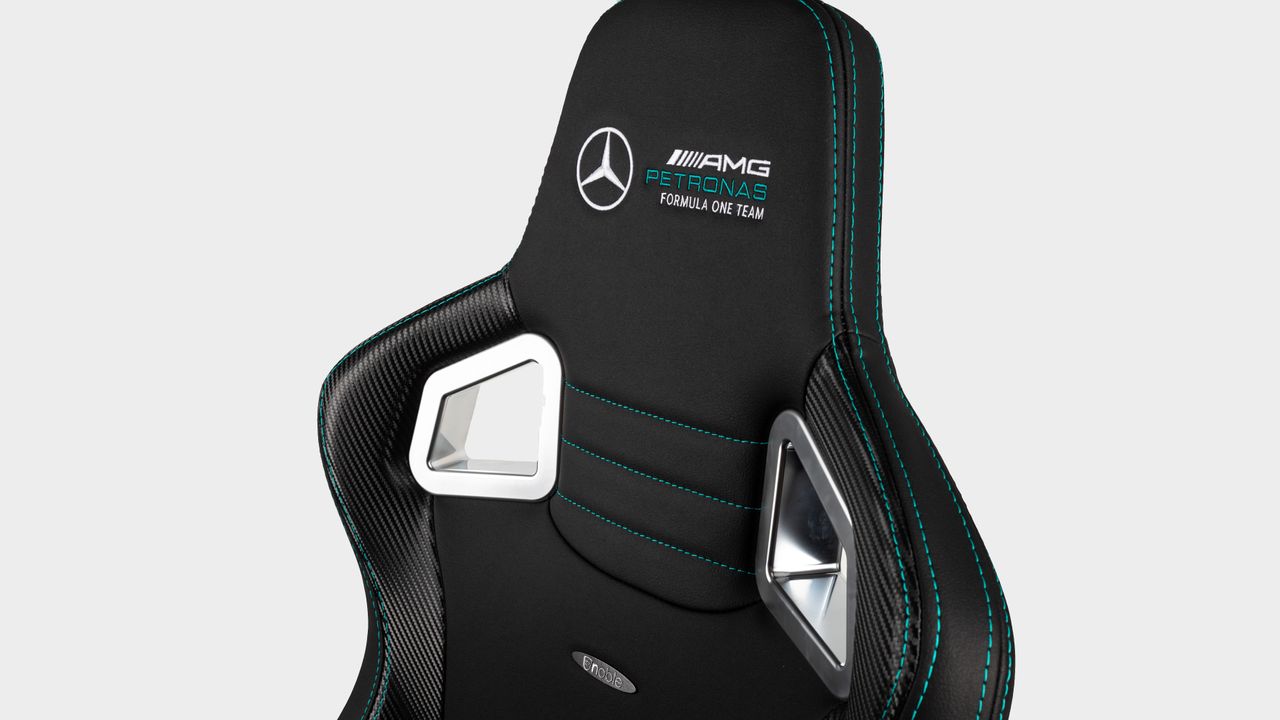 Noblechairs Mercedes-AMD Petronas F1 Team gaming chair from various angles